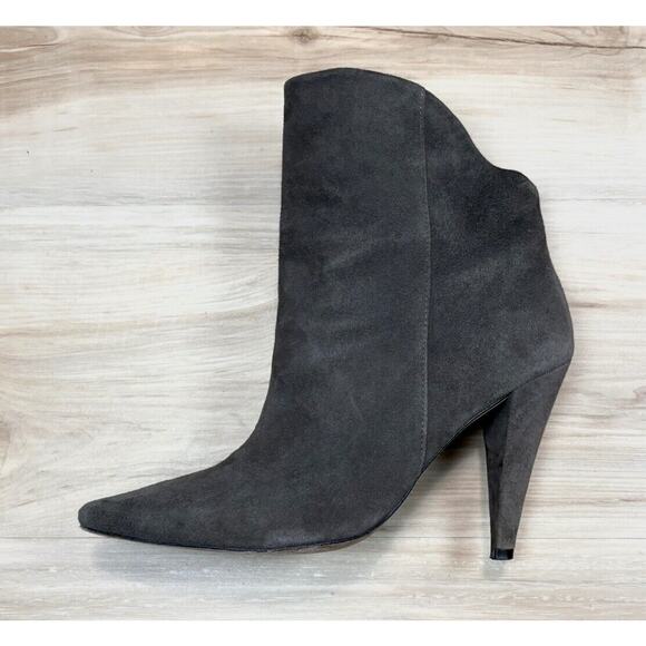 IRO women’s Suede Bootie sz 38 Taupe 3.5” Heel & Pointed Toe $625 - US 7 to 7.5 - Picture 3 of 12